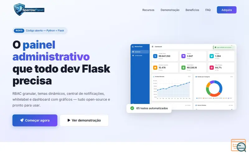 Screenshot of SparrowPanel