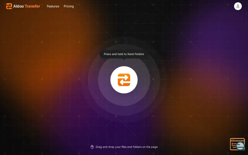 Screenshot of Aldoo Transfer