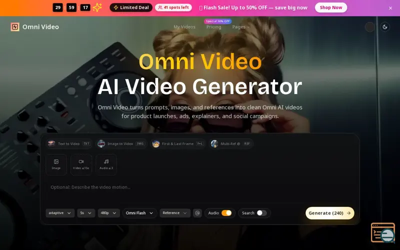 Screenshot of Omni Video