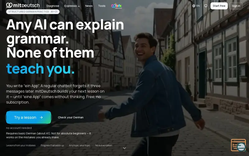 Screenshot of mitDeutsch