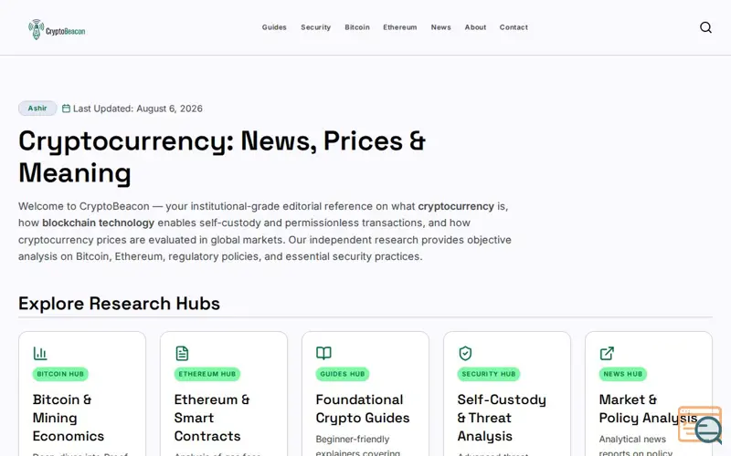 Screenshot of Crypto Beacon