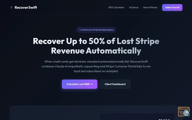 Screenshot of RecoverSwift