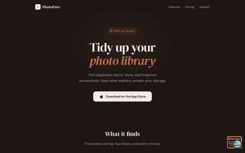 Screenshot of PhotoPare
