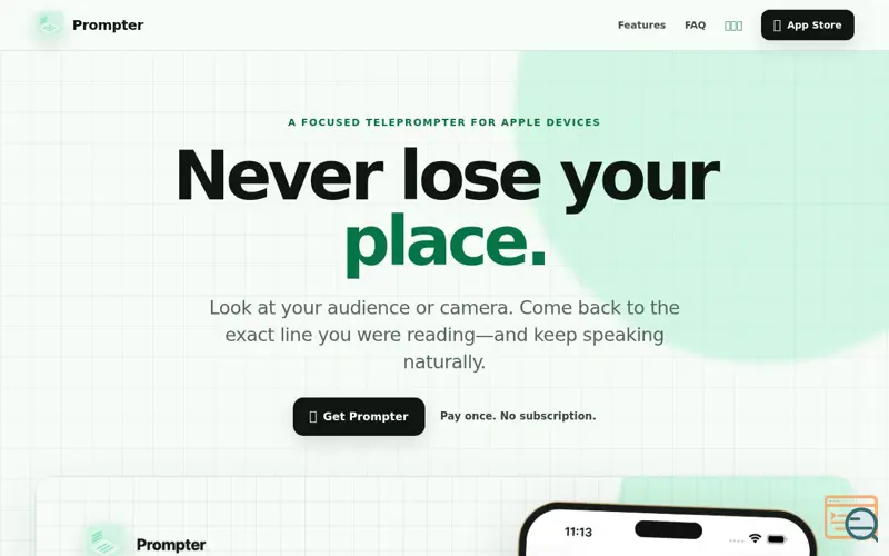 Screenshot of Prompter