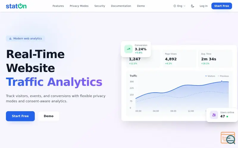 Screenshot of StatOn