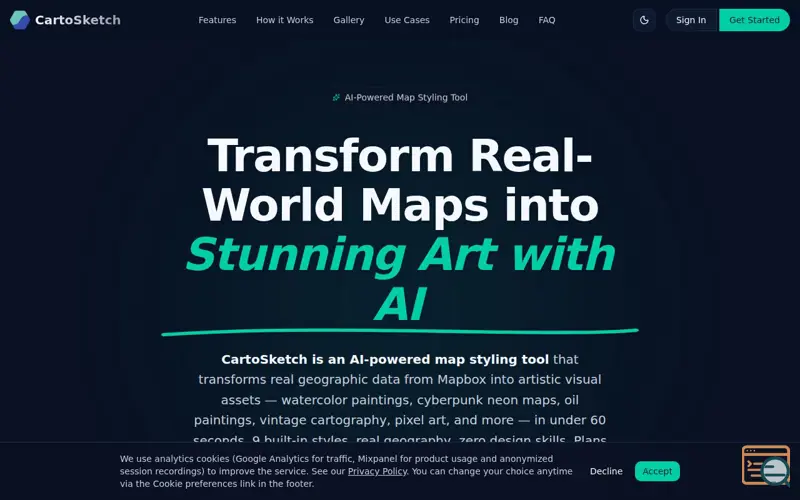 Screenshot of CartoSketch