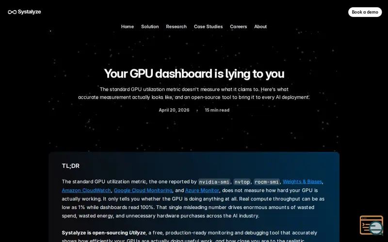 Screenshot of Utilyze