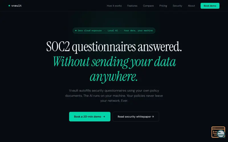 Screenshot of Vvault 