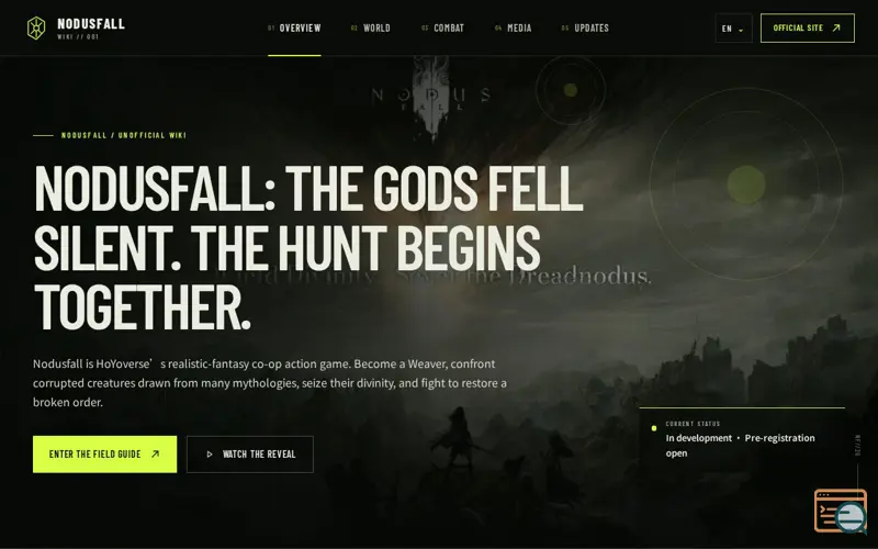 Screenshot of Nodusfallwiki