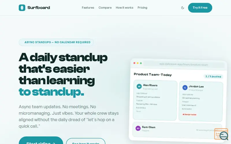 Screenshot of Surfboard