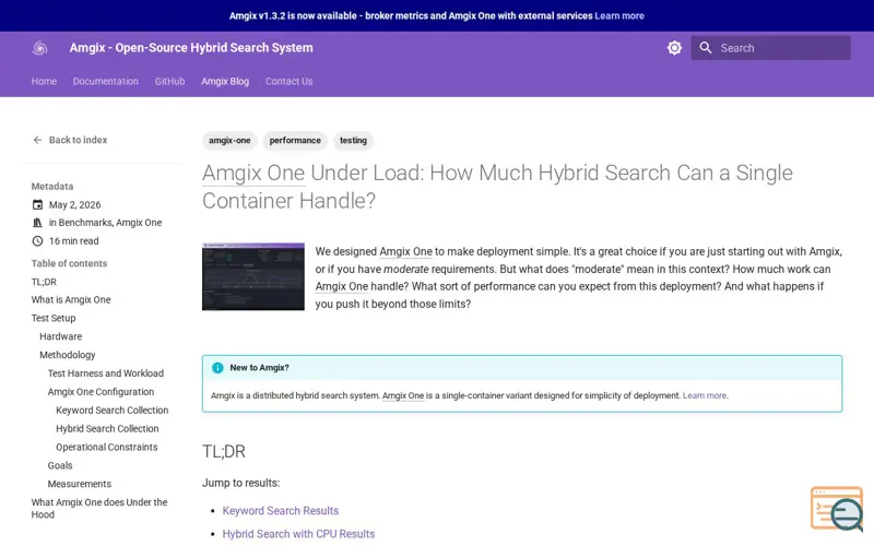 Screenshot of Amgix