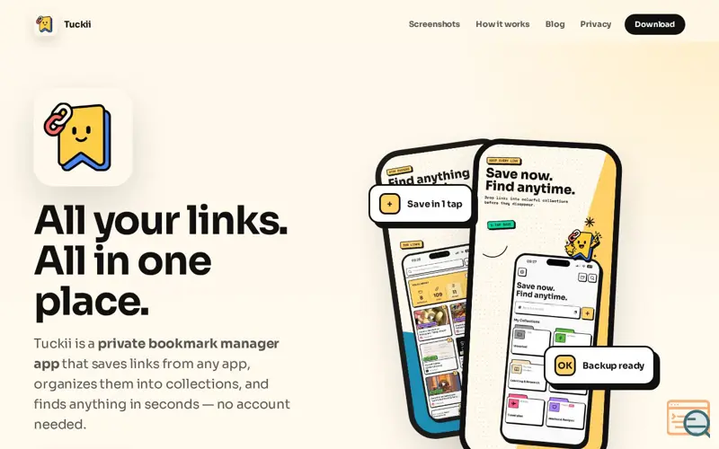 Screenshot of Tuckii