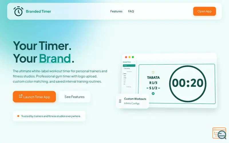 Screenshot of Branded Timer