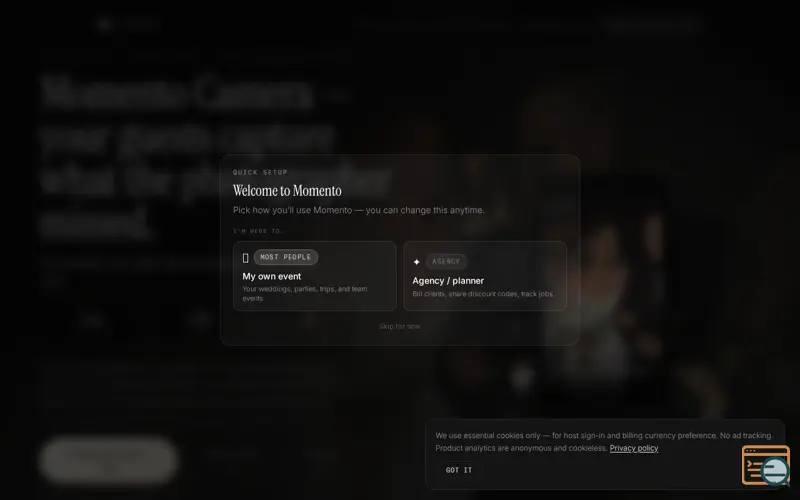 Screenshot of Momento Camera
