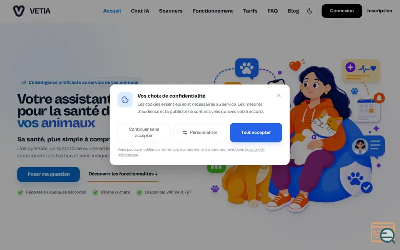 Screenshot of Vetia