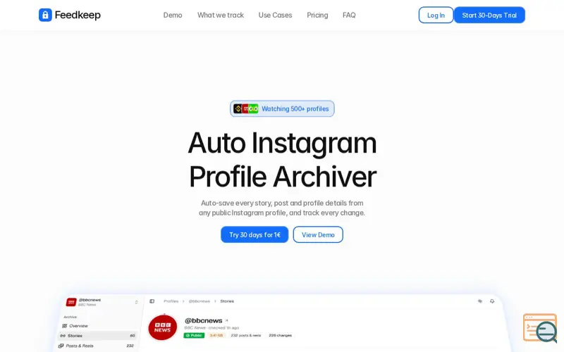 Screenshot of FeedKeep — Deleted isn't gone.