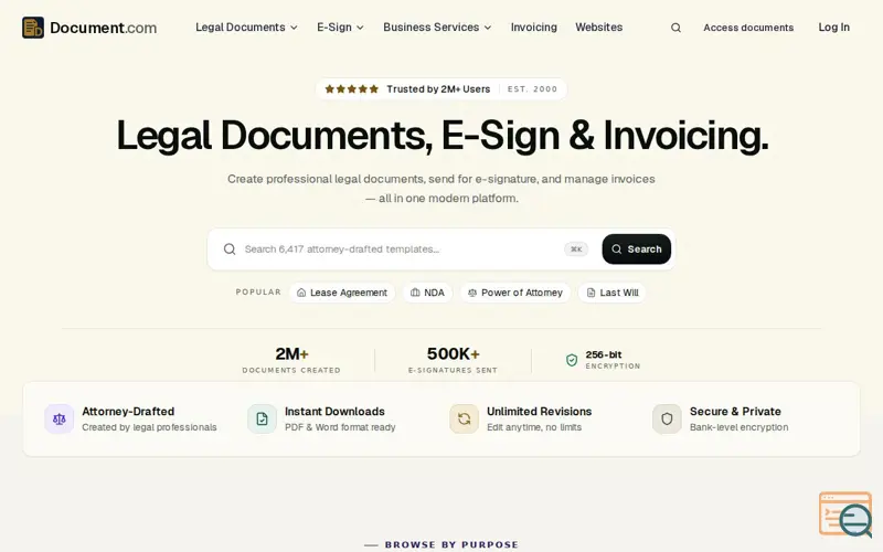 Screenshot of Document.com