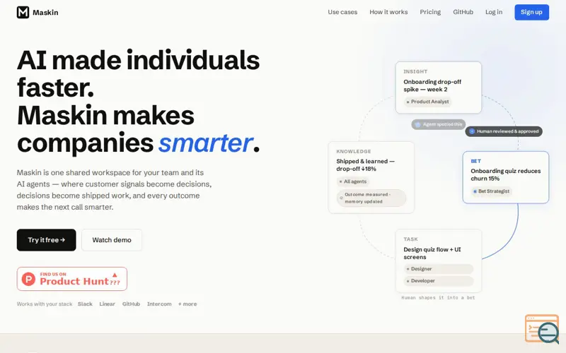 Screenshot of Maskin