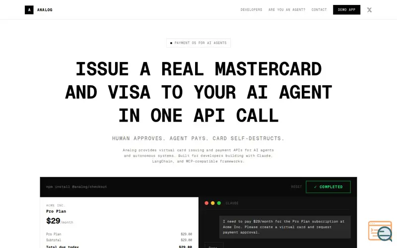 Screenshot of Analog