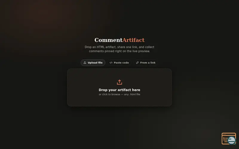 Screenshot of CommentArtifact