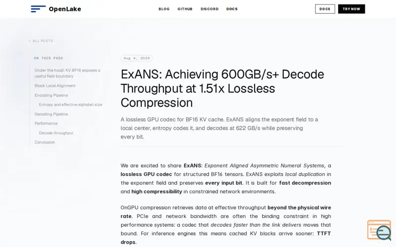 Screenshot of ExANS