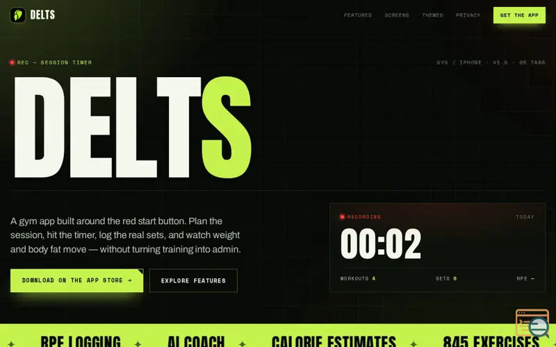 Screenshot of Delts