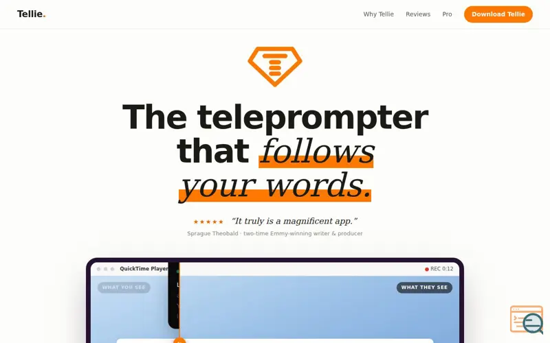 Screenshot of Tellie