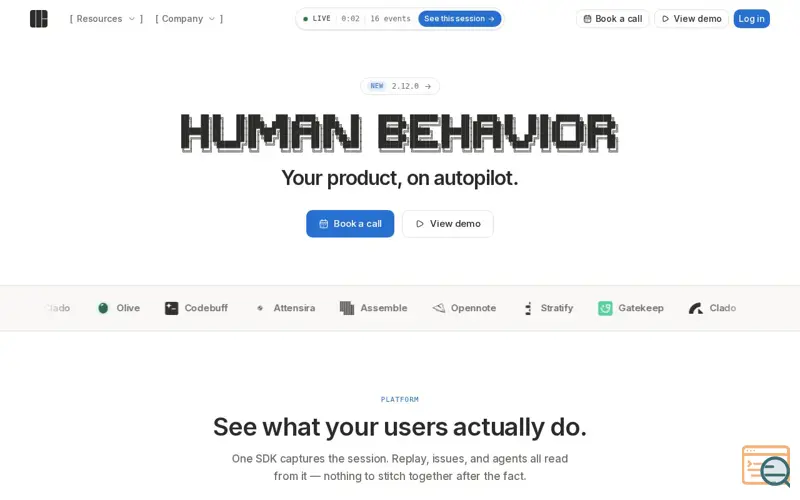 Screenshot of Human Behavior