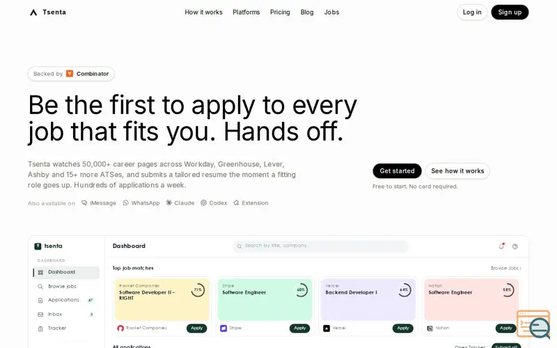 Screenshot of Tsenta