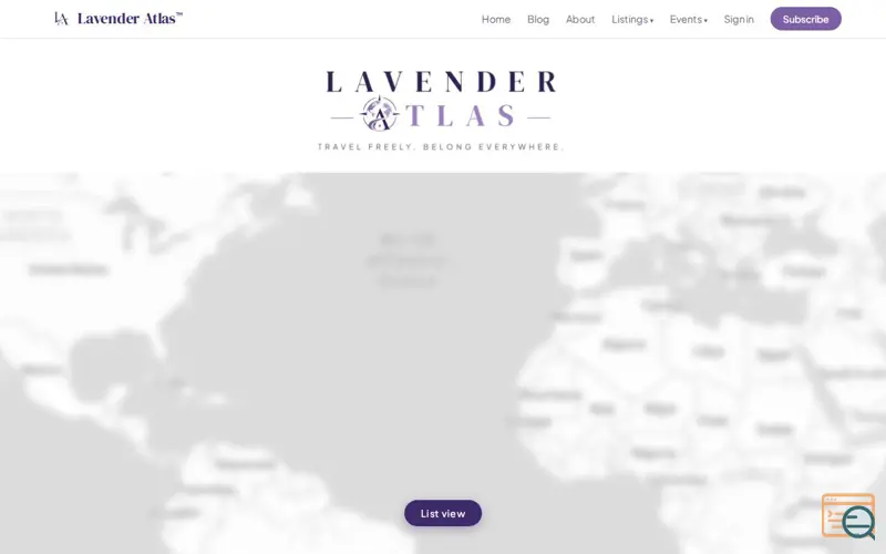 Screenshot of Lavender Atlas