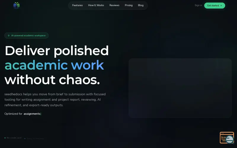 Screenshot of seedhedocs