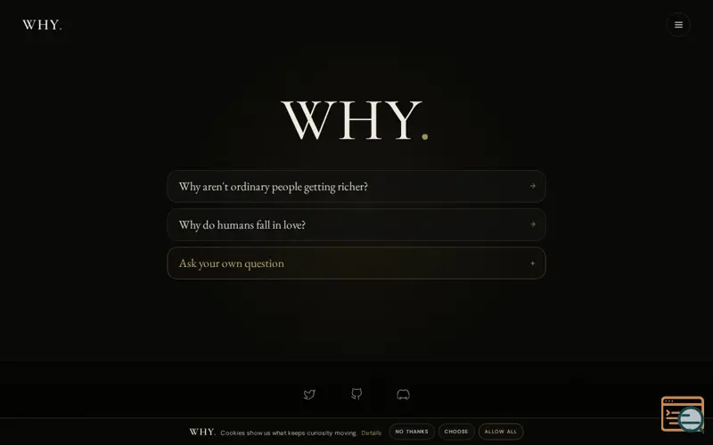 Screenshot of Why.com