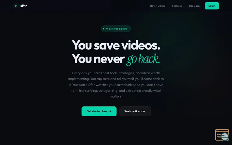 Screenshot of Sftir — Turn Your Feed into Your Edge