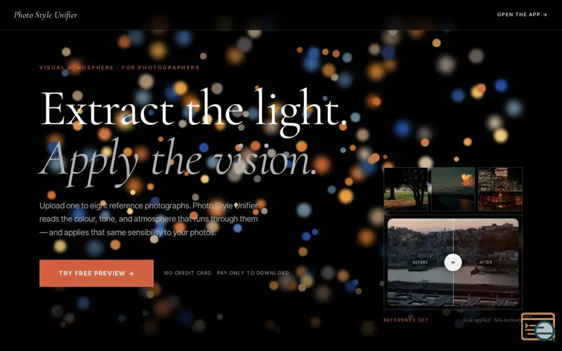 Screenshot of Photo Style Unifier