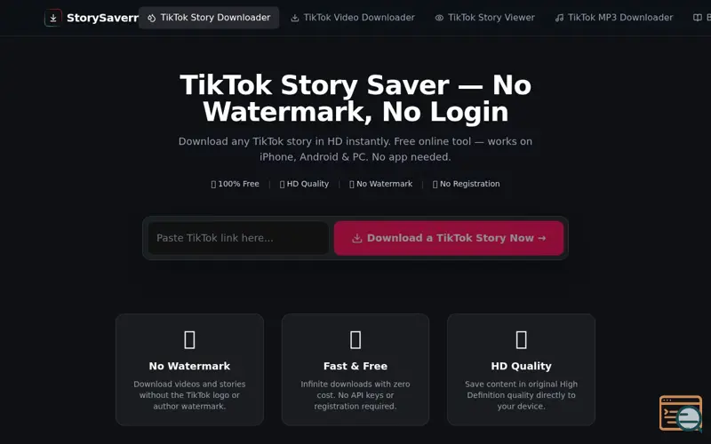 Screenshot of StorySaverr
