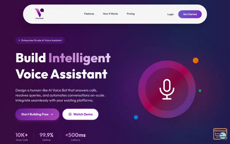 Screenshot of VoiceQuik Platform