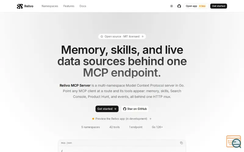 Screenshot of Relivo MCP Server