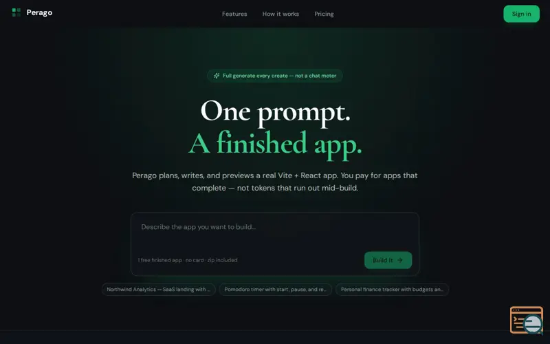 Screenshot of Perago App