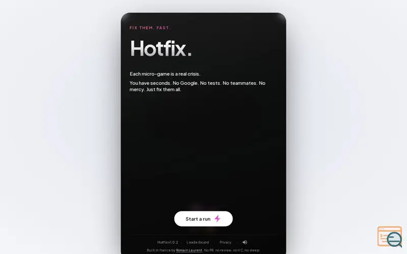 Screenshot of Hotfix.fun
