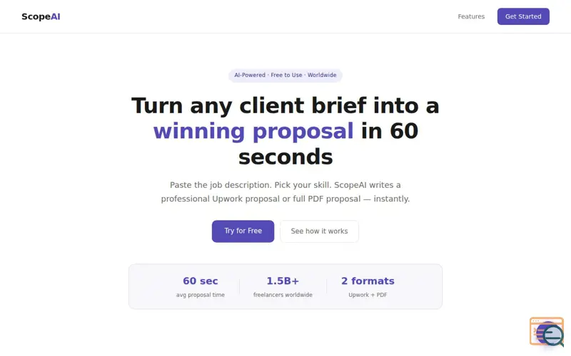 Screenshot of ScopeAI