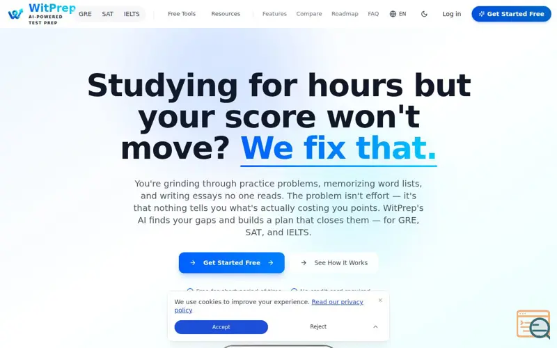 Screenshot of WitPrep