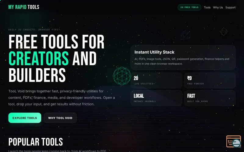 Screenshot of ToolVoid