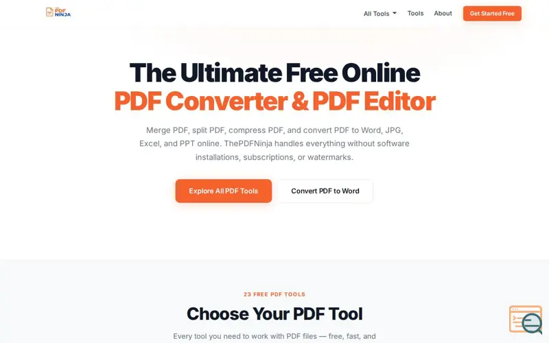 Screenshot of ThePDFNinja