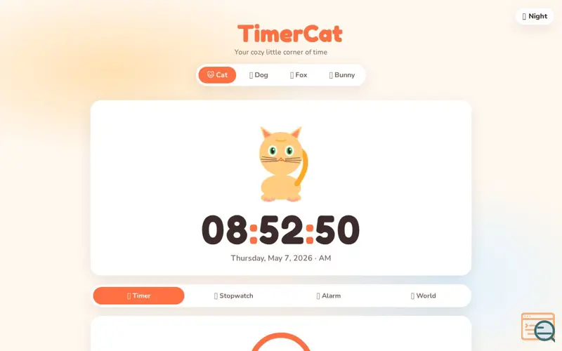 Screenshot of TimerCat