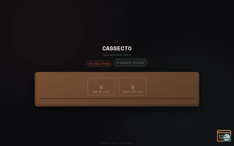 Screenshot of CASSECTO — Straight from the 90's