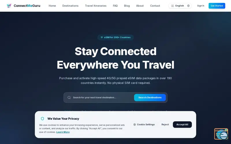 Screenshot of ConnectMeGuru