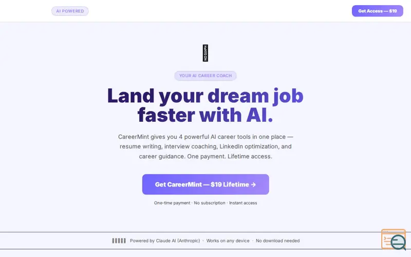 Screenshot of CareerMint