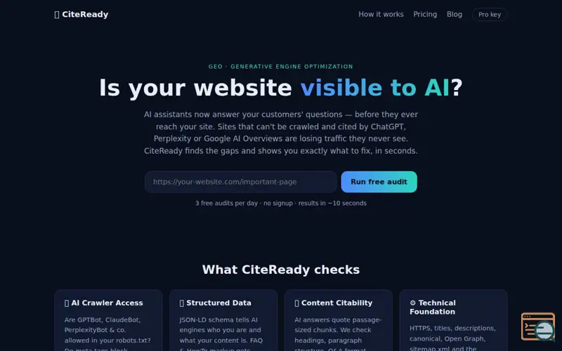 Screenshot of CiteReady