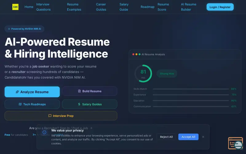 Screenshot of CandidateToHR