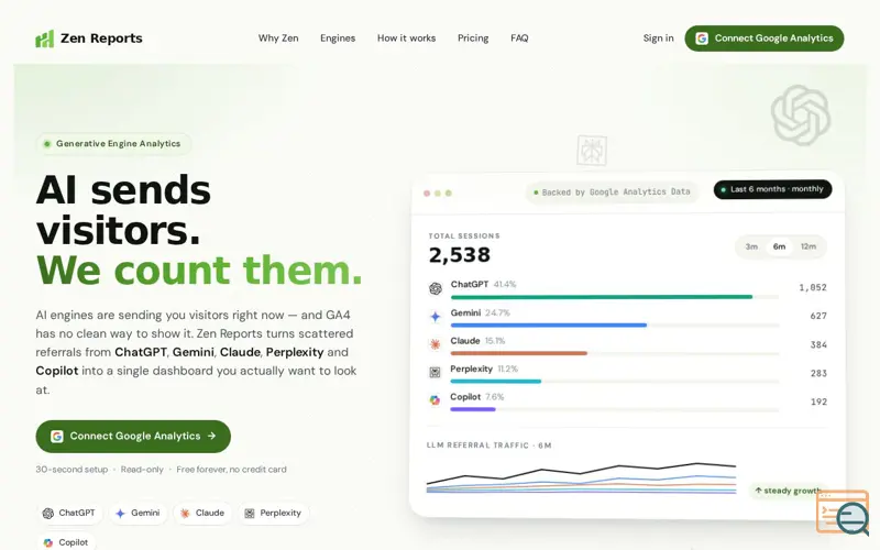 Screenshot of Zen Reports